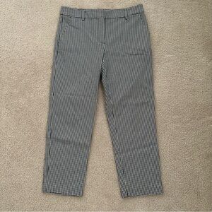 LOFT Black and White Gingham Trousers